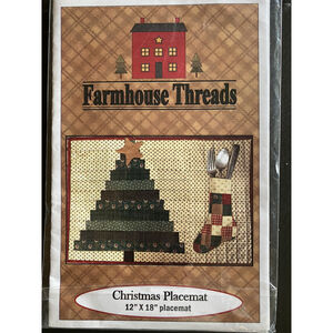 PATTERN ~ Christmas Placemat Pattern by Farmhouse Threads